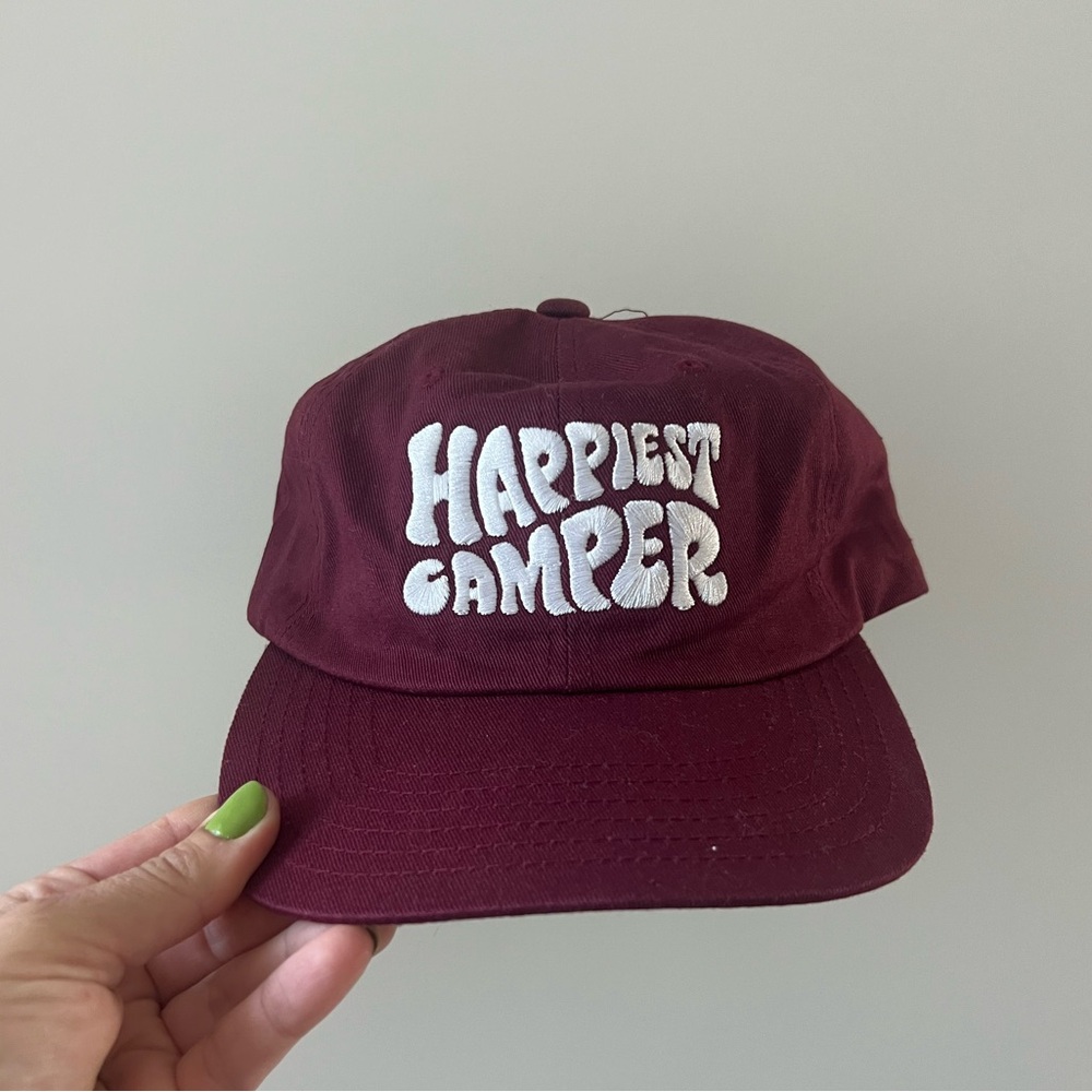 HAPPIEST CAMPER ball cap hat- never worn